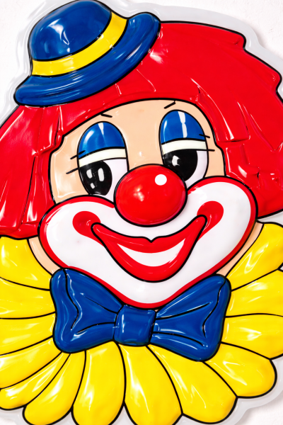 Wand-Deko Clown Wandbild Party Fasching Karneval 3D ca. 30 cm hoch