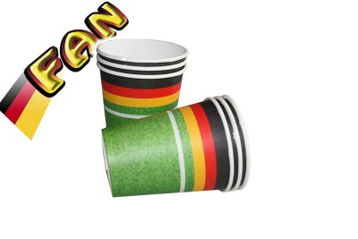 Pappbecher Deutschland 6 Stück Eventdekoration Fußballparty Geburtstage