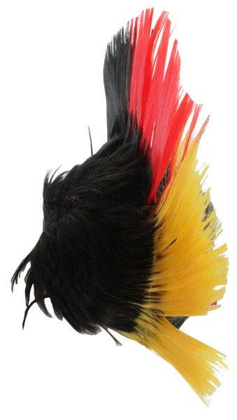 Perücke Irokese "FAN" Deutschland Fanartikel schwarz-rot-gold