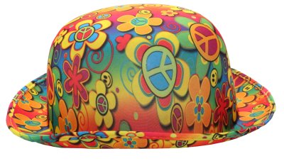 Hut Melone Hippie Hut Sommerhut Partyhut 70er Jahre