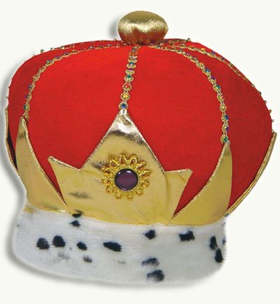 Samt-Krone, Fasching, Karneval, Mottoparty, rot