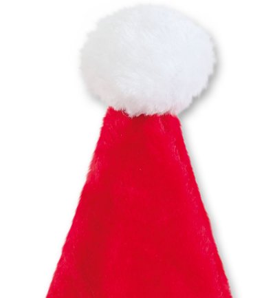 Nikolaus Mütze mit Geweih Plüsch Weihnachten Accessoire Weihnachtsmann