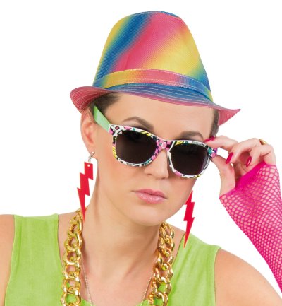 Trilby Hut bunt Sommerhut Regenbogenfarben Pride Reggae Hippie Hut Party Hut 70er Jahre