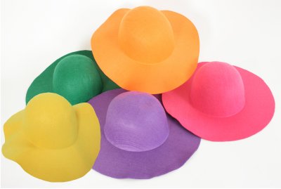 Schlapphut, bunt, sortierte Farben, Gr. 58 cm, Mottoparty, Karneval, Partyhut