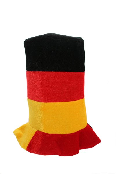 Zylinder "FAN" Deutschland Partyhut Fahne Plüschhut