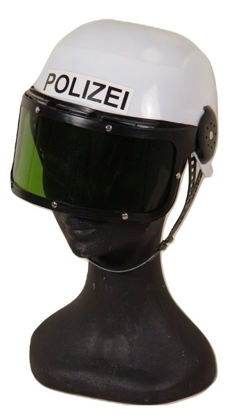 Polizeihelm mit Visier Kinder Spielhelm Rollenspiel Einsatzhelm