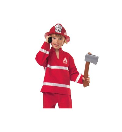 Feuerwehrhelm rot Helme Kinder Accessoires Rollenspiel Theater Feuerwehrmann