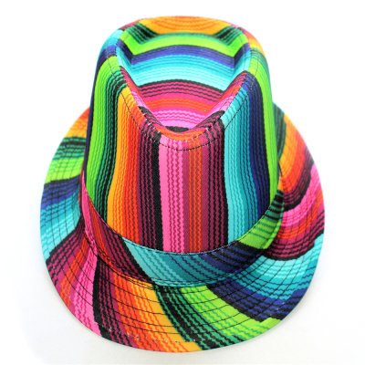 Trilby Bunt Partyhut Sommerhut Reggae 70er Jahre Pride Hippie Hut