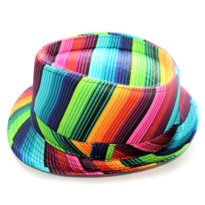 Trilby Bunt Partyhut Sommerhut Reggae 70er Jahre Pride Hippie Hut