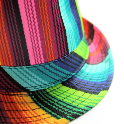 Trilby Bunt Partyhut Sommerhut Reggae 70er Jahre Pride Hippie Hut