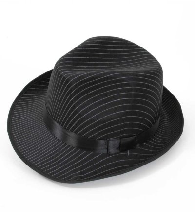 Hut Nadelstreifen, Gr. 60 cm, Mottoparty, Partyhut, Karneval