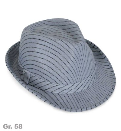 Hut Trilby Nadelstreifen, sortierte Farben, Gr. 58 cm, Mottoparty, Partyhut, Karneval, Trilby Hut, Fashion Hut, Discohut