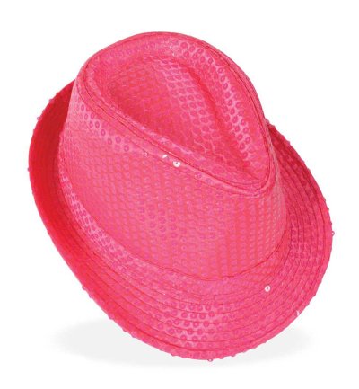 Paillettenhut Neon, Partyhut in 3 verschiedenen Farben, Sommerhut