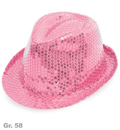 Paillettenhut, sortierte Farben, Gr. 58 cm, Mottoparty, Partyhut, Karneval