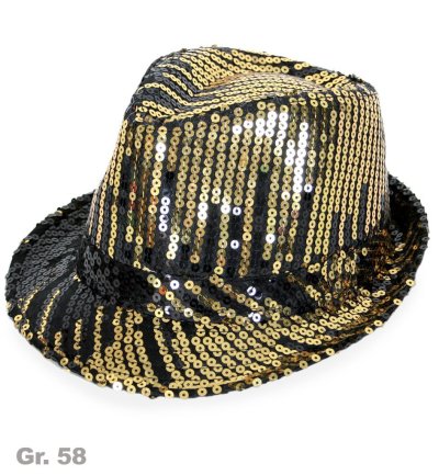 Paillettenhut, sortierte Farben, Gr. 58 cm, Mottoparty, Partyhut, Karneval