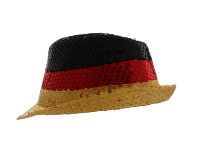 Paillettenhut "FAN" Deutschland Flagge Partyhut