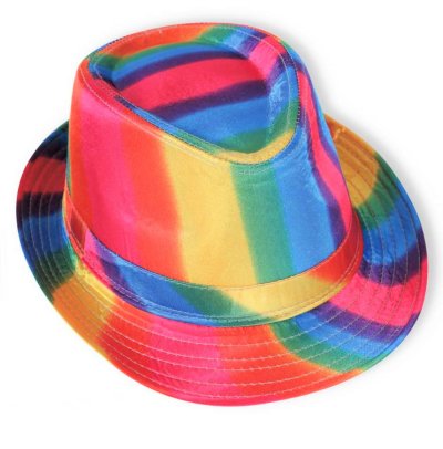 Trilby Bunt Sommerhut Reggae Hippie Hut Partyhut Pride 70er Jahre