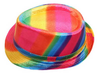 Trilby Bunt Sommerhut Reggae Hippie Hut Partyhut Pride 70er Jahre