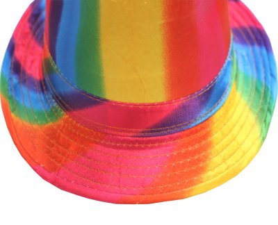 Trilby Bunt Sommerhut Reggae Hippie Hut Partyhut Pride 70er Jahre