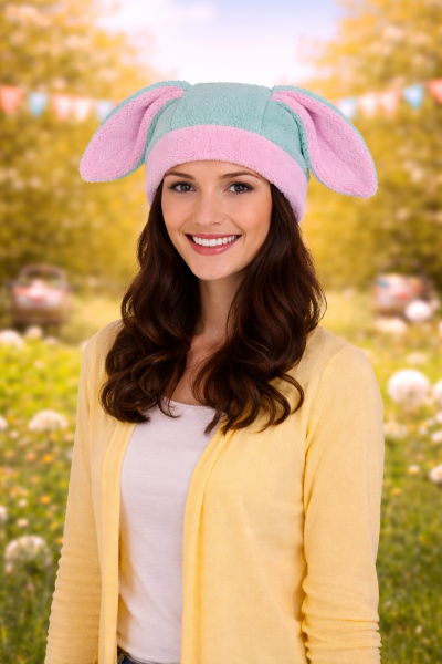 Plüsch-Mütze Hase für Erwachsene mit Hasenohren Häschen Osterhase