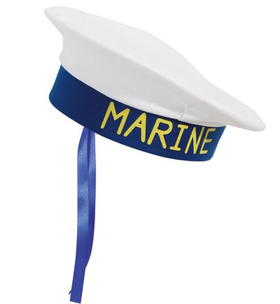 Matrosen Hut Marine für Erwachsene Seefahrer Seemannshut Flottenmatrose Navy Marineoffizier Kostüm Accessoire für Theater Rollenspiele Karneval und vieles mehr