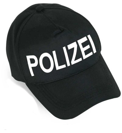 Basecap Polizei CSI FBI SWAT SEK Mütze Schirmmütze Polizeimütze Größe variabel verstellbar Polizist Officer Kostüm Accessoire Verkleidung