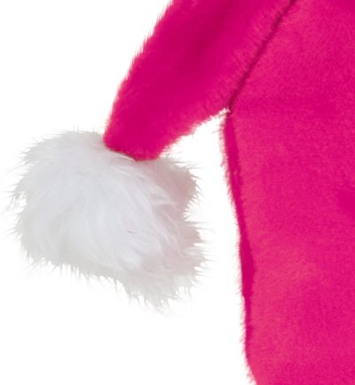 Mütze "Nikolaus" Plüsch pink Weihnachtsmütze Kopfbedeckung
