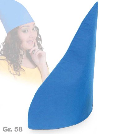 Zwergenmütze, sortierte Farben, Gr. 58 cm, Karneval, Mottoparty, Accessoire, Fasching