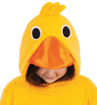 Enten Kostüm für Kinder Hoodie Kapuzenpullover Tierkapuze Schnabel Augen Kopfgefieder und Entenschwanz