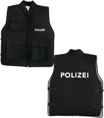 Kinderkostüm "Polizeieinsatzweste" Spielweste Polizei Polizist Police Carabinieri Gendarmerie Gr 128 - 152