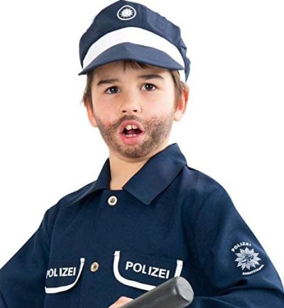 Polizeimütze in Blau für Kinder Polizist Police Schirmmütze mit Symbol, Police Officer Polizei Kostüm Accessoire für Theater Rollenspiele Karneval und vieles mehr