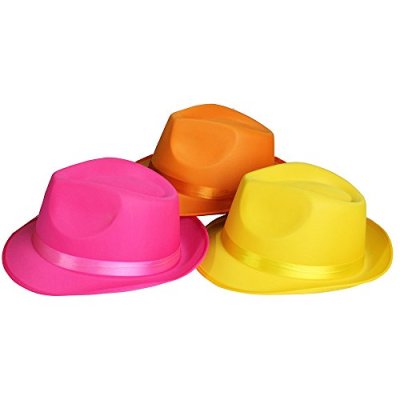 Hut Neon, sortierte Farben, Gr. 58 cm, Mottoparty, Partyhut, Karneval