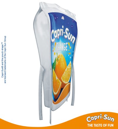 Capri-Sun Orange Kostüm – Offizielles Getränkepackung Outfit für Erwachsene in Einheitsgröße, lustiges Unisex Lizenzprodukt