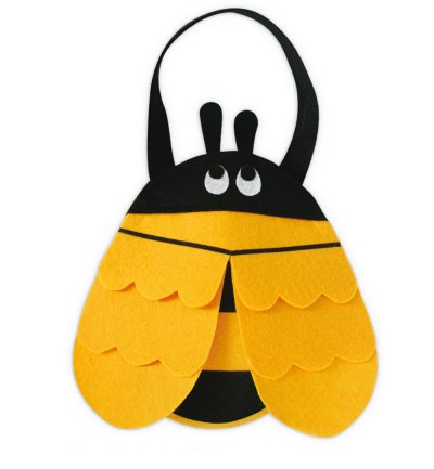 Kostüm - Set Biene für Kinder, 3-TLG. Bienchen mit Flügeln inklusive Haarreif und Tasche