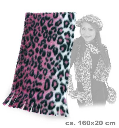 Plüschschal Leo pink, Accessoire, Schal