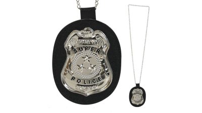 Halskette Polizei Abzeichen „Super Police“ Dienstmarke Special Officer Kette