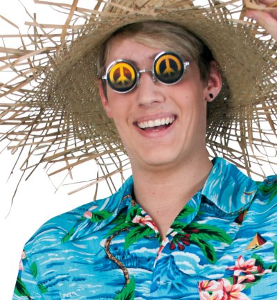 Brille Peace, Hippie, Karneval, Fastnacht, Schlagerparty
