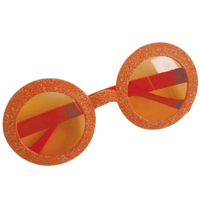 Glitterbrille in verschiedenen Farben, Party, runde Spass-Brille, UV 400