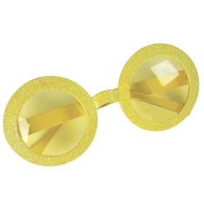 Glitterbrille in verschiedenen Farben, Party, runde Spass-Brille, UV 400