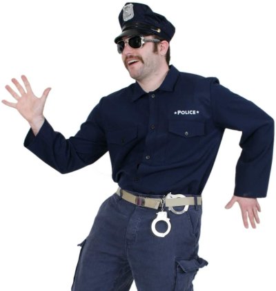 Polizeimütze in Blau für Damen und Herren Police, Schirmmütze mit Emblem Police Officer Polizei Theater Rollenspiele Karneval und vieles mehr
