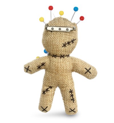 Voodoo-Puppe, Anstecker – Dekoratives Accessoire | ca. 12,5 cm Mystik