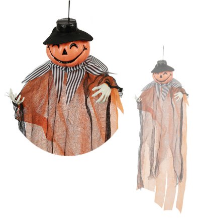 Halloween Deko Kürbis zum hängen Dekoration Party Deko Kürbiskopf Hängender-Kürbis Vogelscheuche