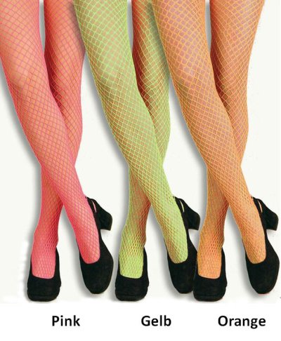 Netzstrumpfhose, Strumpfhose für Erwachsene, sortierte Farbe, Universalgröße, neonfarbend