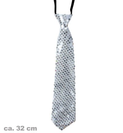 Silvesterkrawatte, gold und silber sortiert, ca. 32 cm, Party, Silvester, Karneval