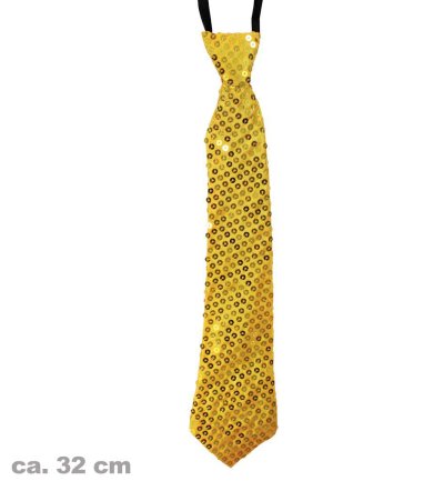 Silvesterkrawatte, gold und silber sortiert, ca. 32 cm, Party, Silvester, Karneval