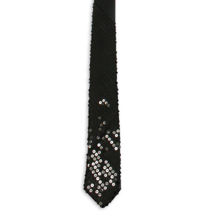 Paillettenkrawatte edel in verschiedenen Farben zum Binden Länge ca. 142 cm mit Bügel Karneval Party Silvester Accessoire