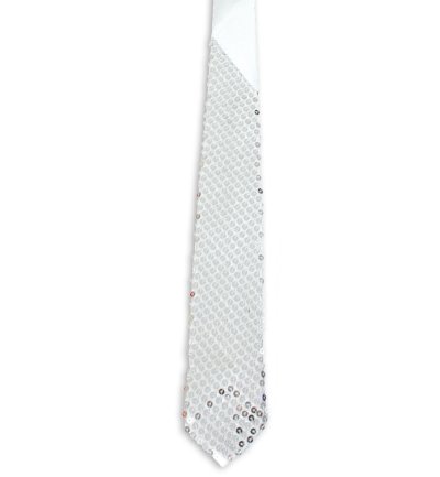 Paillettenkrawatte edel in verschiedenen Farben zum Binden Länge ca. 142 cm mit Bügel Karneval Party Silvester Accessoire