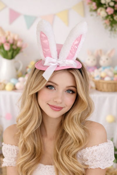 Haarreif Mini-Zylinder mit Hasenohren für Erwachsene Hase Häschen Ostern