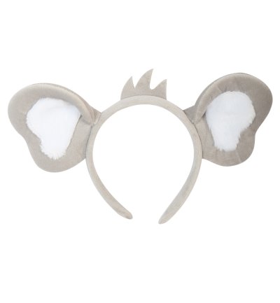 Grauer Haarreif mit Ohren Tier Kostüm Cosplay Elefant Maus Koala