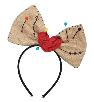 Haarreif Voodoo-Schleife Wicked Things Herz Nadel Nähte Kopfschmuck Voodoo-Puppe